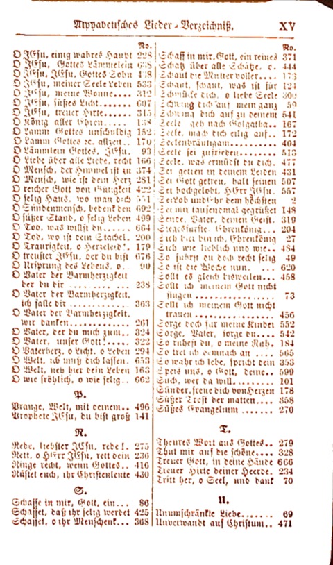 Evang.-Lutherisches Gesangbuch page xvi