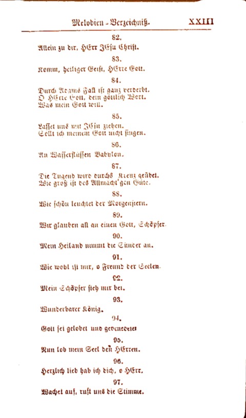 Evang.-Lutherisches Gesangbuch page xxiv