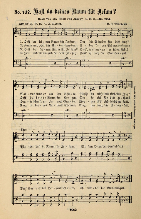 Evangeliums-Lieder 1 und 2: (Gospel Hymns) mit deutschen Kernliedern page 102