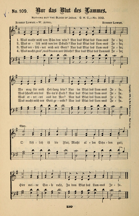 Evangeliums-Lieder 1 und 2: (Gospel Hymns) mit deutschen Kernliedern page 110