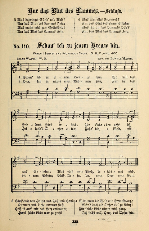 Evangeliums-Lieder 1 und 2: (Gospel Hymns) mit deutschen Kernliedern page 111