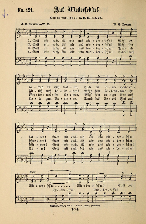 Evangeliums-Lieder 1 und 2: (Gospel Hymns) mit deutschen Kernliedern page 154