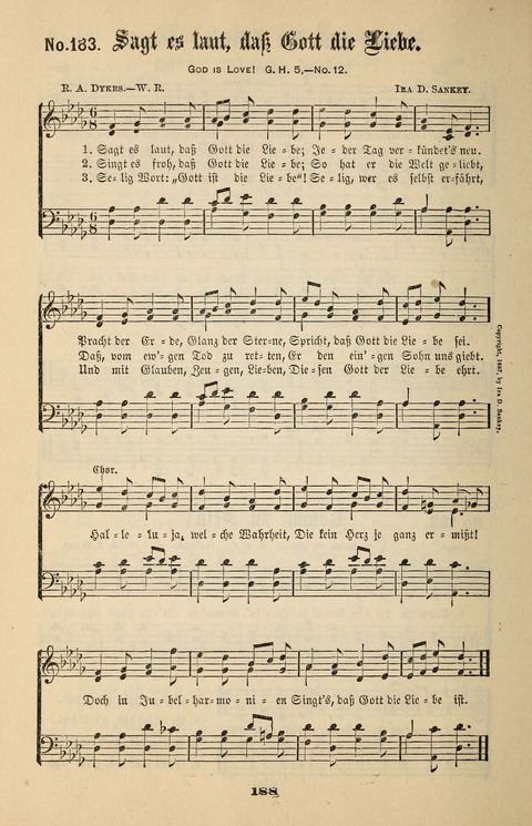 Evangeliums-Lieder 1 und 2: (Gospel Hymns) mit deutschen Kernliedern page 188