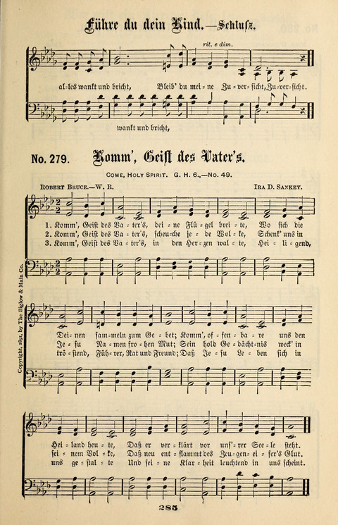 Evangeliums-Lieder 1 und 2: (Gospel Hymns) mit deutschen Kernliedern page 285