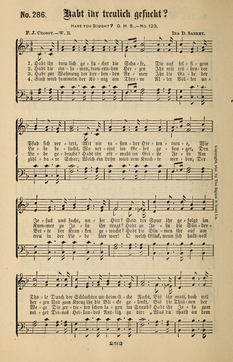 Evangeliums-Lieder 1 und 2: (Gospel Hymns) mit deutschen Kernliedern page 292