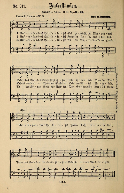 Evangeliums-Lieder 1 und 2: (Gospel Hymns) mit deutschen Kernliedern page 314
