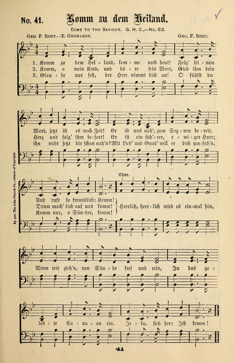 Evangeliums-Lieder 1 und 2: (Gospel Hymns) mit deutschen Kernliedern page 41