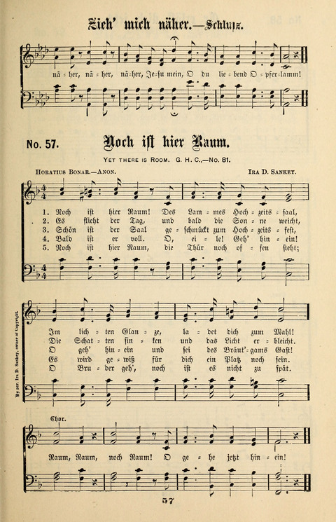 Evangeliums-Lieder 1 und 2: (Gospel Hymns) mit deutschen Kernliedern page 57