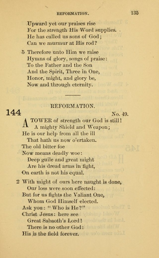 Evangelical Lutheran Hymnal. 9th ed. page 135