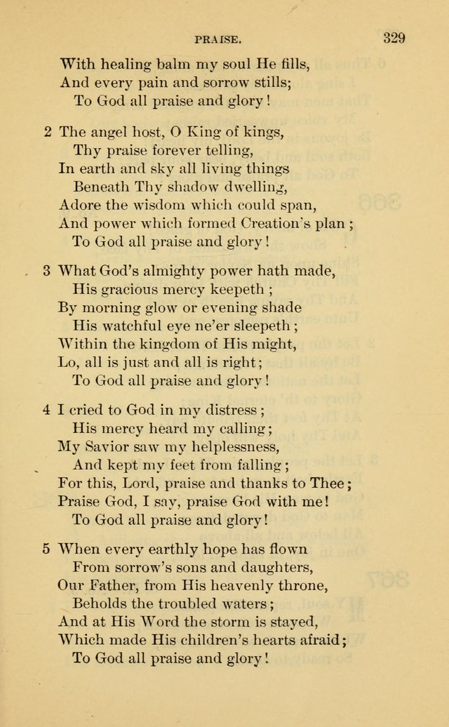 Evangelical Lutheran Hymnal. 9th ed. page 329