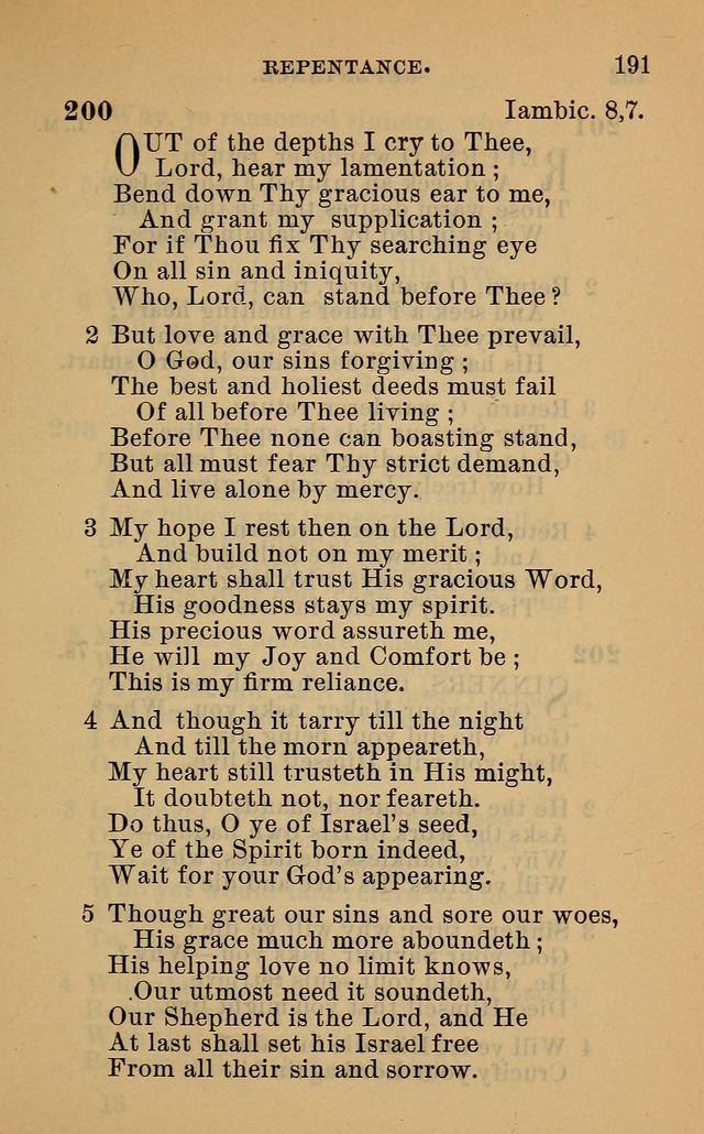 Evangelical Lutheran hymn-book page 218