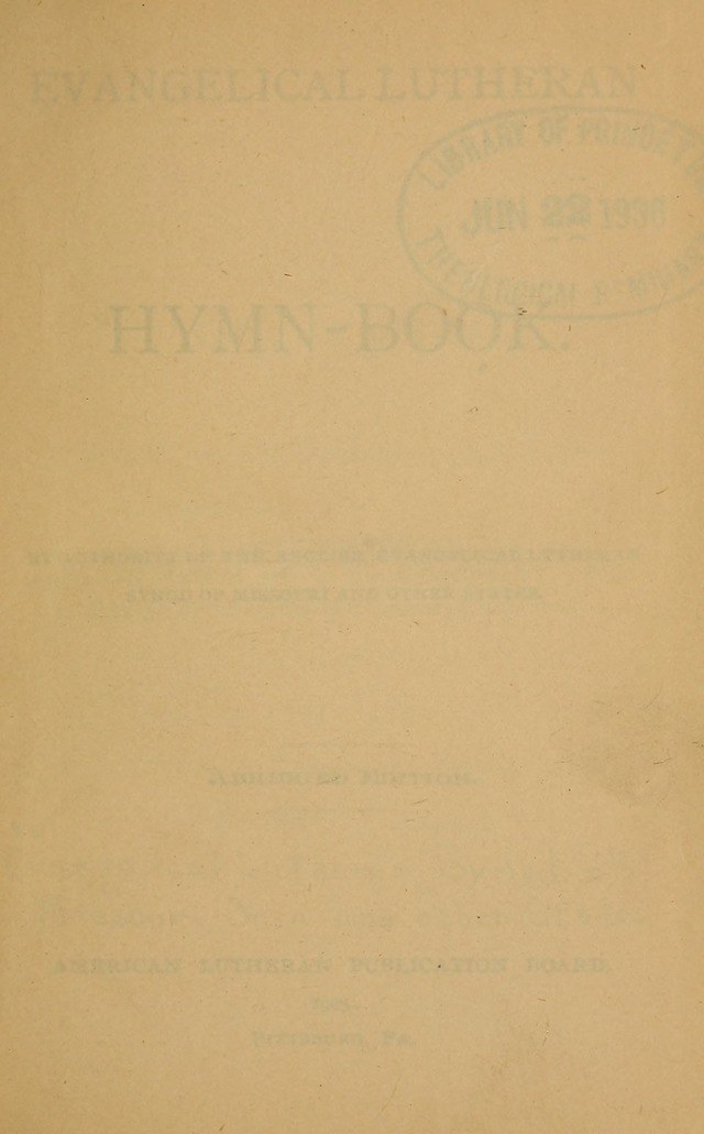 Evangelical Lutheran hymn-book page 6