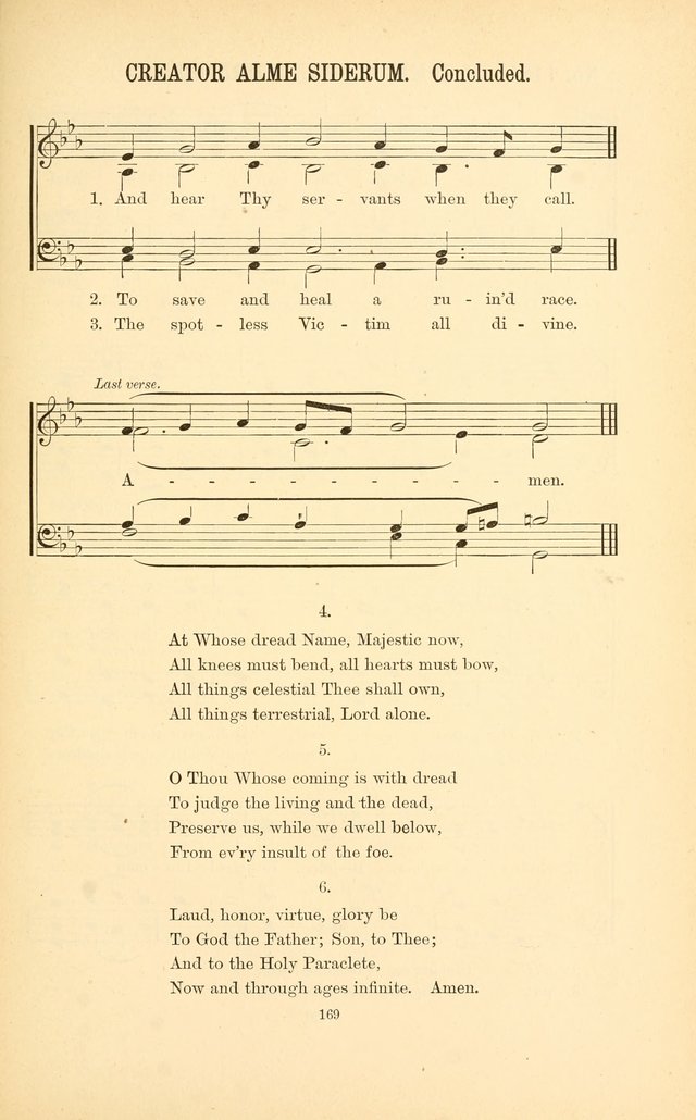 English and Latin Hymns, or Harmonies to Part I of the Roman Hymnal: for the Use of Congregations, Schools, Colleges, and Choirs page 182