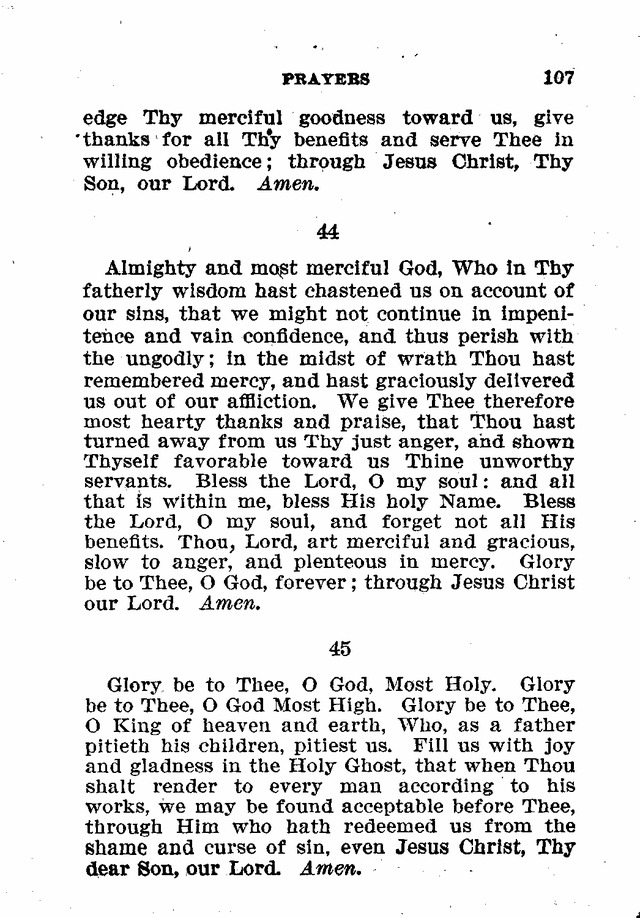 Evangelical Lutheran Hymn-book page 107