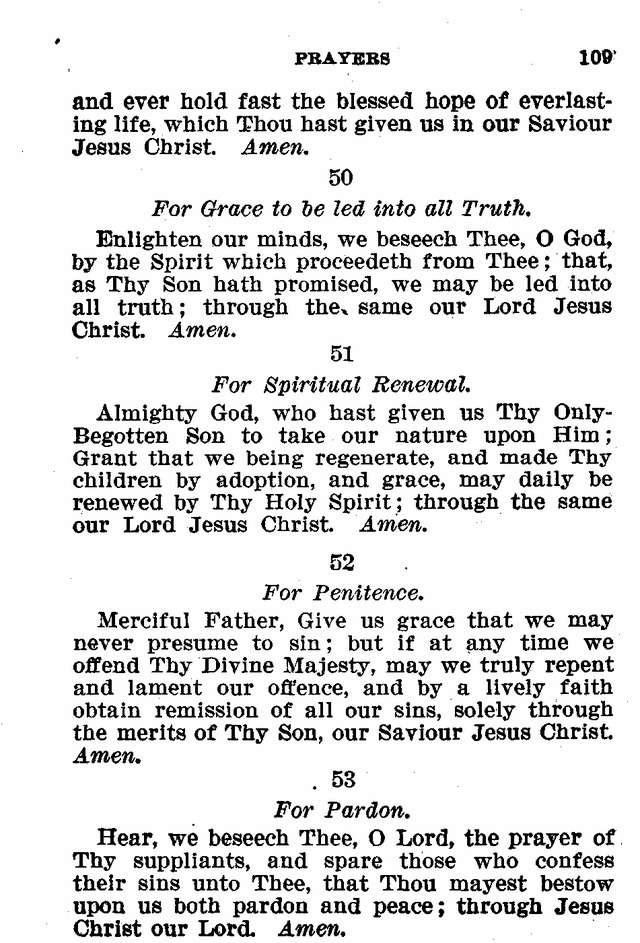 Evangelical Lutheran Hymn-book page 109