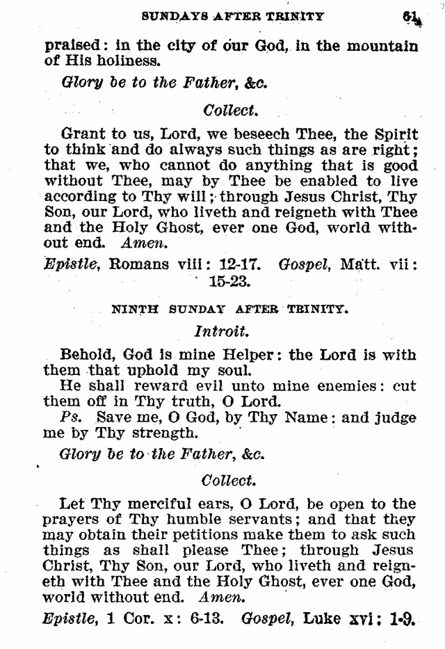 Evangelical Lutheran Hymn-book page 61