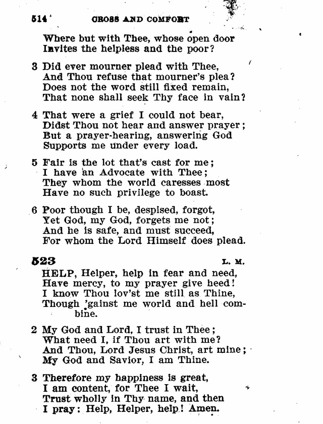 Evangelical Lutheran Hymn-book page 742