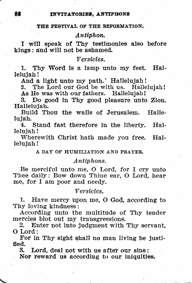 Evangelical Lutheran Hymn-book page 88