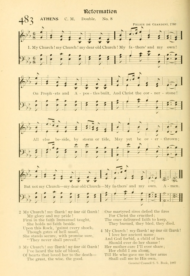 Evangelical Lutheran hymnal: with music page 479