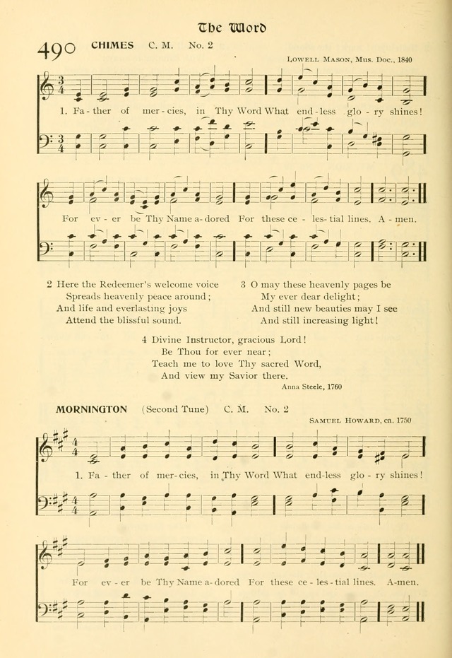 Evangelical Lutheran hymnal: with music page 485