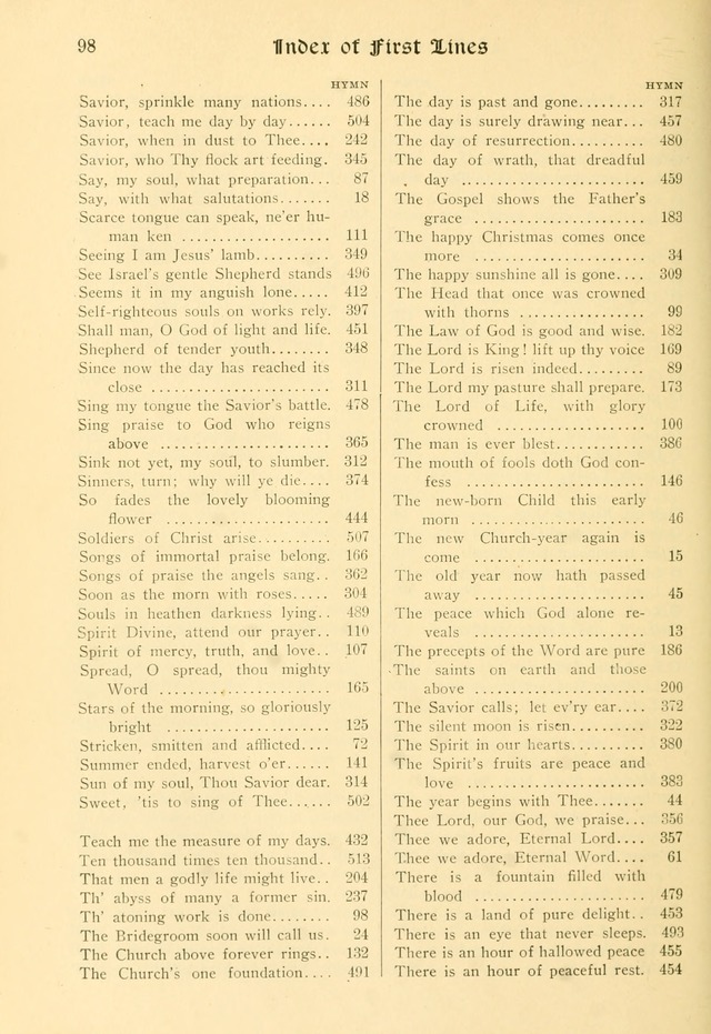 Evangelical Lutheran hymnal: with music page 609
