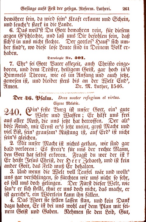 Evangelisch-Lutherisches Gesang-Buch: worin die gebräuchlichsten alten Kirchen-Lieder Dr. M. Lutheri und anderer reinen lehrer und zeugen Gottes, zur Befoerderung der wahren ... (2. verm. Aus.) page 262