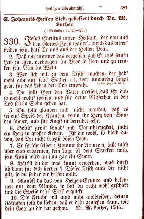Evangelisch-Lutherisches Gesang-Buch: worin die gebräuchlichsten alten Kirchen-Lieder Dr. M. Lutheri und anderer reinen lehrer und zeugen Gottes, zur Befoerderung der wahren ... (2. verm. Aus.) page 382