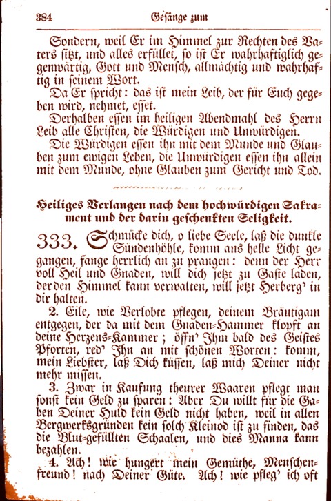 Evangelisch-Lutherisches Gesang-Buch: worin die gebräuchlichsten alten Kirchen-Lieder Dr. M. Lutheri und anderer reinen lehrer und zeugen Gottes, zur Befoerderung der wahren ... (2. verm. Aus.) page 385