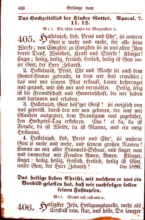 Evangelisch-Lutherisches Gesang-Buch: worin die gebräuchlichsten alten Kirchen-Lieder Dr. M. Lutheri und anderer reinen lehrer und zeugen Gottes, zur Befoerderung der wahren ... (2. verm. Aus.) page 459