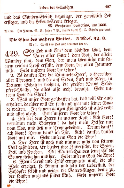 Evangelisch-Lutherisches Gesang-Buch: worin die gebräuchlichsten alten Kirchen-Lieder Dr. M. Lutheri und anderer reinen lehrer und zeugen Gottes, zur Befoerderung der wahren ... (2. verm. Aus.) page 488
