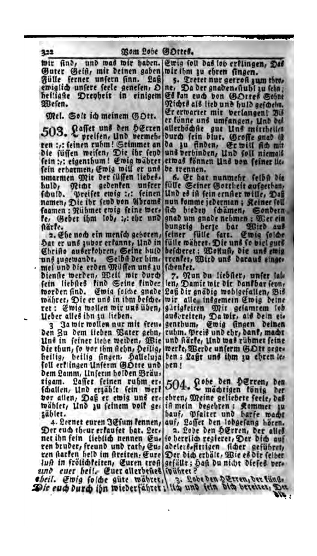 Erbauliche Lieder-Sammlung: zum gottestdienstlichen Gebrauch in den Vereinigten Evangelische-Lutherischen Gemeinen in Pennsylvanien und den benachbarten Staaten (Die Achte verm. ... Aufl.) page 324