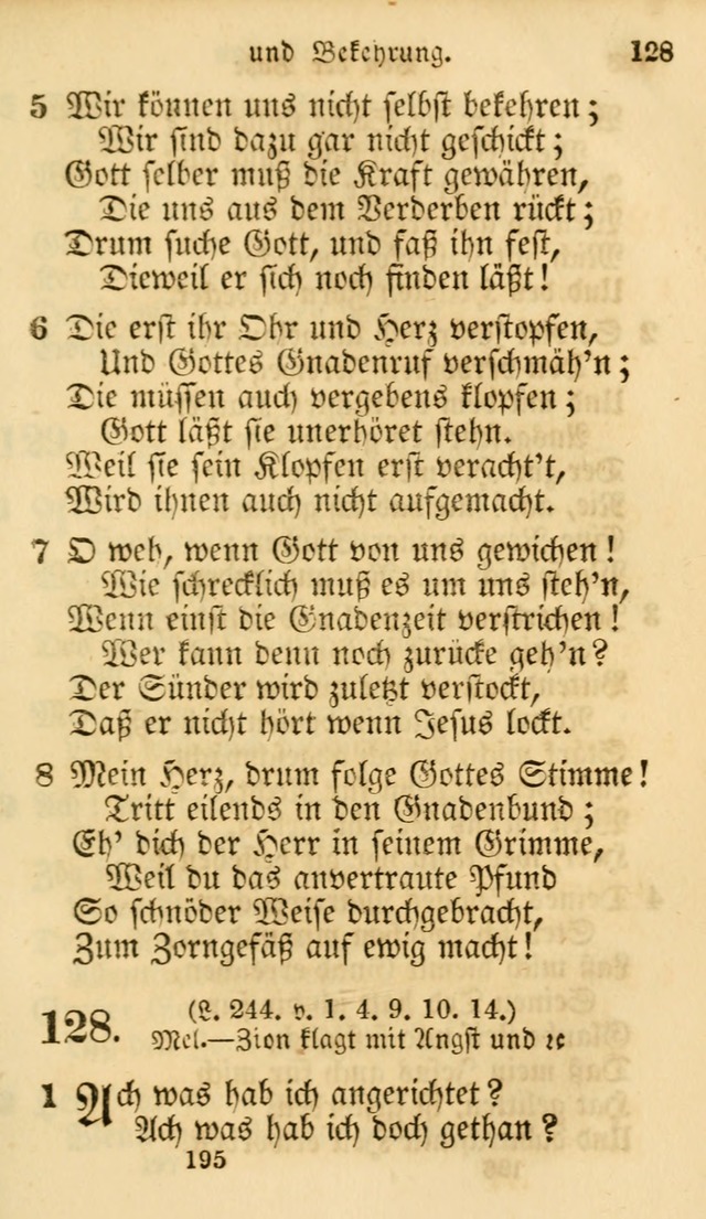 Evangelische Lieder-Sammlung: genommen aus der Liedersammlung und dem Gemeinschaftlichen Gesangbuch in den evanglischen Gemeinen page 195