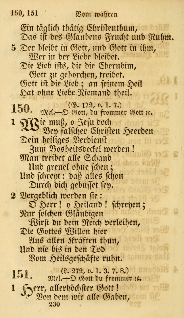 Evangelische Lieder-Sammlung: genommen aus der Liedersammlung und dem Gemeinschaftlichen Gesangbuch in den evanglischen Gemeinen page 230