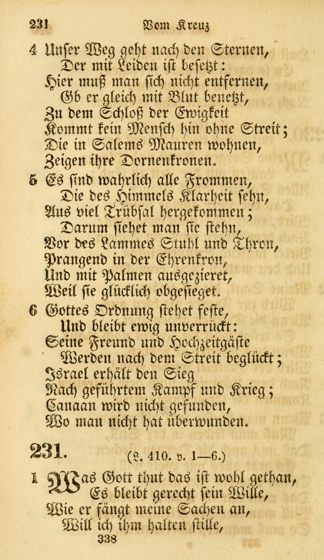 Evangelische Lieder-Sammlung: genommen aus der Liedersammlung und dem Gemeinschaftlichen Gesangbuch in den evanglischen Gemeinen page 338