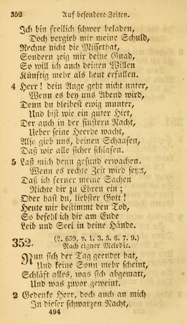 Evangelische Lieder-Sammlung: genommen aus der Liedersammlung und dem Gemeinschaftlichen Gesangbuch in den evanglischen Gemeinen page 494