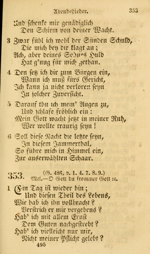 Evangelische Lieder-Sammlung: genommen aus der Liedersammlung und dem Gemeinschaftlichen Gesangbuch in den evanglischen Gemeinen page 495