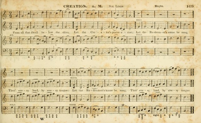 Evangelical Musick: or, The Sacred Minstrel and Sacred Harp United: consisting of a great variety of psalm and hymn tunes, set pieces, anthems, etc. (10th ed) page 169