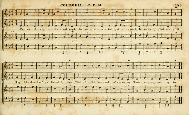 Evangelical Musick: or, The Sacred Minstrel and Sacred Harp United: consisting of a great variety of psalm and hymn tunes, set pieces, anthems, etc. (10th ed) page 183