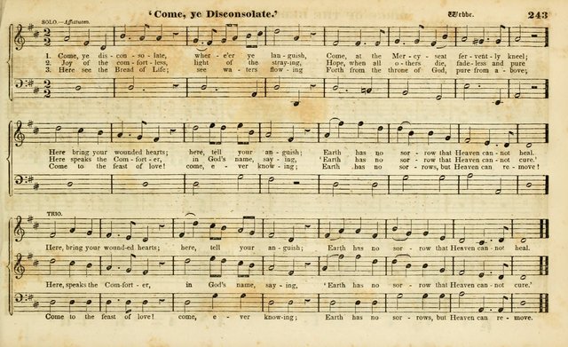 Evangelical Musick: or, The Sacred Minstrel and Sacred Harp United: consisting of a great variety of psalm and hymn tunes, set pieces, anthems, etc. (10th ed) page 243
