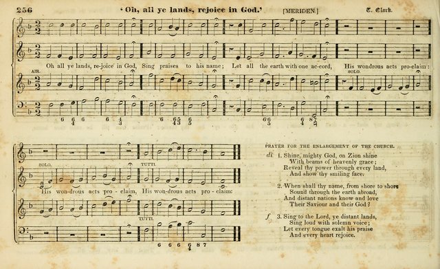 Evangelical Musick: or, The Sacred Minstrel and Sacred Harp United: consisting of a great variety of psalm and hymn tunes, set pieces, anthems, etc. (10th ed) page 256