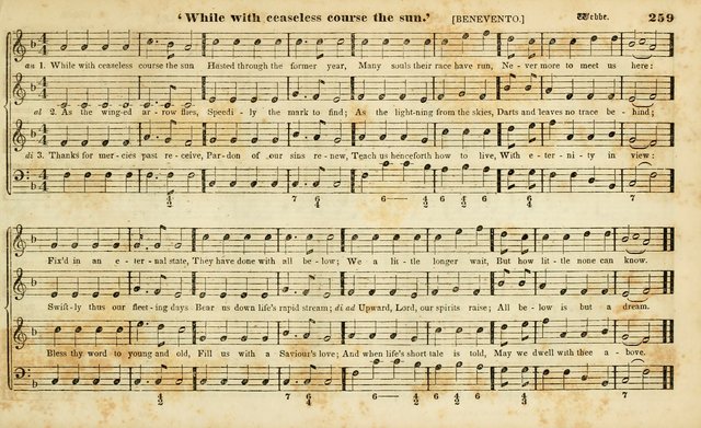 Evangelical Musick: or, The Sacred Minstrel and Sacred Harp United: consisting of a great variety of psalm and hymn tunes, set pieces, anthems, etc. (10th ed) page 259