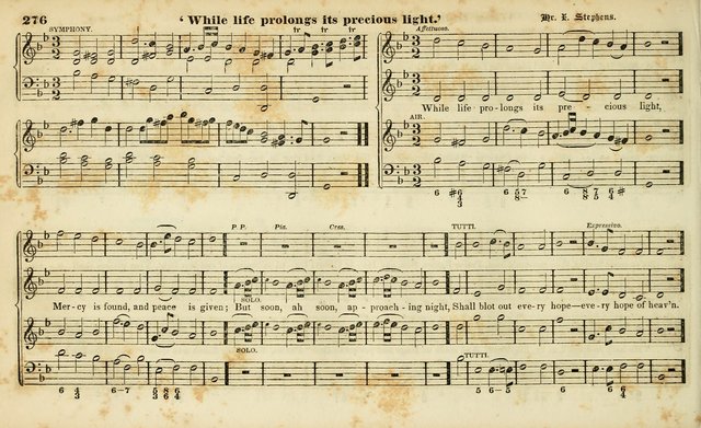 Evangelical Musick: or, The Sacred Minstrel and Sacred Harp United: consisting of a great variety of psalm and hymn tunes, set pieces, anthems, etc. (10th ed) page 276