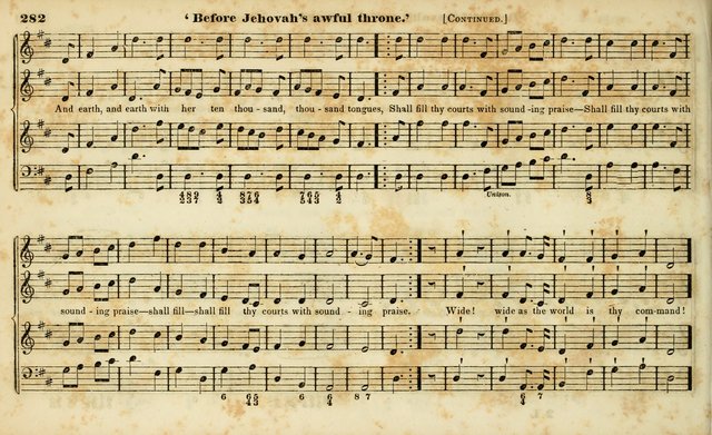 Evangelical Musick: or, The Sacred Minstrel and Sacred Harp United: consisting of a great variety of psalm and hymn tunes, set pieces, anthems, etc. (10th ed) page 282
