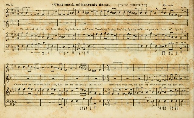 Evangelical Musick: or, The Sacred Minstrel and Sacred Harp United: consisting of a great variety of psalm and hymn tunes, set pieces, anthems, etc. (10th ed) page 284