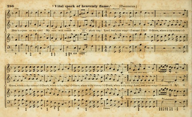 Evangelical Musick: or, The Sacred Minstrel and Sacred Harp United: consisting of a great variety of psalm and hymn tunes, set pieces, anthems, etc. (10th ed) page 286
