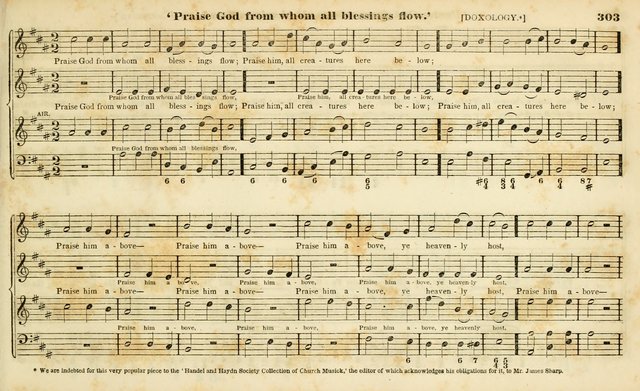 Evangelical Musick: or, The Sacred Minstrel and Sacred Harp United: consisting of a great variety of psalm and hymn tunes, set pieces, anthems, etc. (10th ed) page 303
