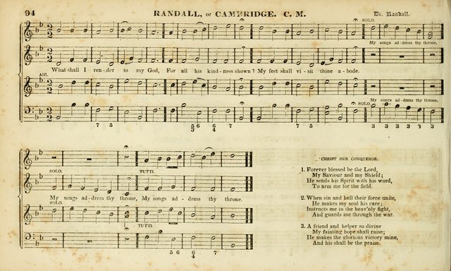 Evangelical Musick: or, The Sacred Minstrel and Sacred Harp United: consisting of a great variety of psalm and hymn tunes, set pieces, anthems, etc. (10th ed) page 94
