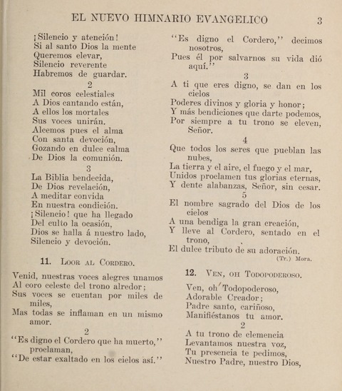 El Nuevo Himnario Evangelico para el uso de las Iglesias Evangelicas de Habla Espanol en Todo el Mundo page 3
