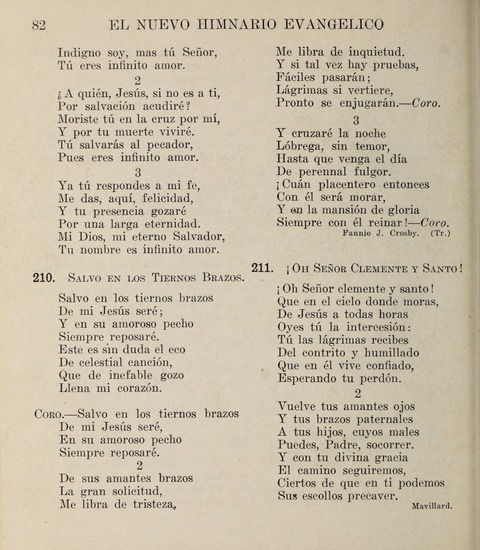 El Nuevo Himnario Evangelico para el uso de las Iglesias Evangelicas de Habla Espanol en Todo el Mundo page 82