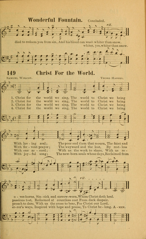 Echoes of Paradise: a choice collection of Christian hymns suitable for Sabbath schools and all other departments of religious work page 147